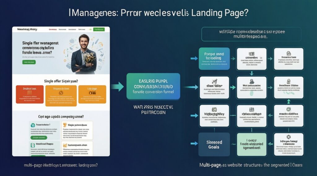 Лендинг vs сайт: что нужно для эффективной рекламы и когда что выбирать - иллюстрация